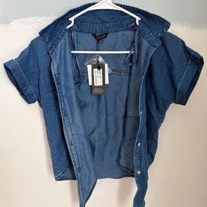 Blue Denim Short Sleeve Shirt